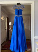 Laden Sie das Bild in den Galerie-Viewer, Prom Dresses Royal Blue Rhinestones