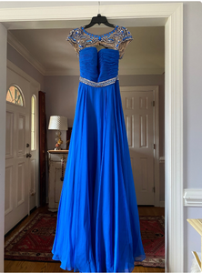 Prom Dresses Royal Blue Rhinestones