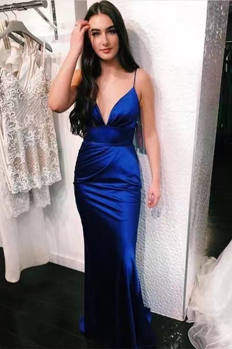 Royal Blue Prom Dresses Spaghetti Straps for Women