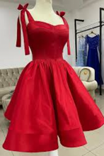 画像をギャラリービューアに読み込む, Red Homecoming Dresses Tea Length
