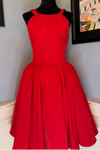 Halter Red Homecoming Dresses