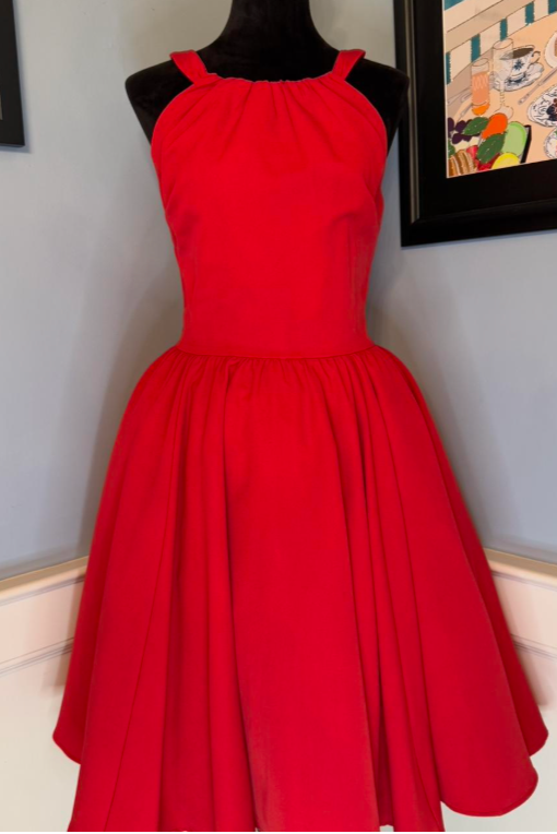 Halter Red Homecoming Dresses