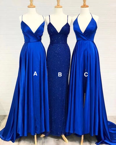 Royal Blue Prom Dresses Straps