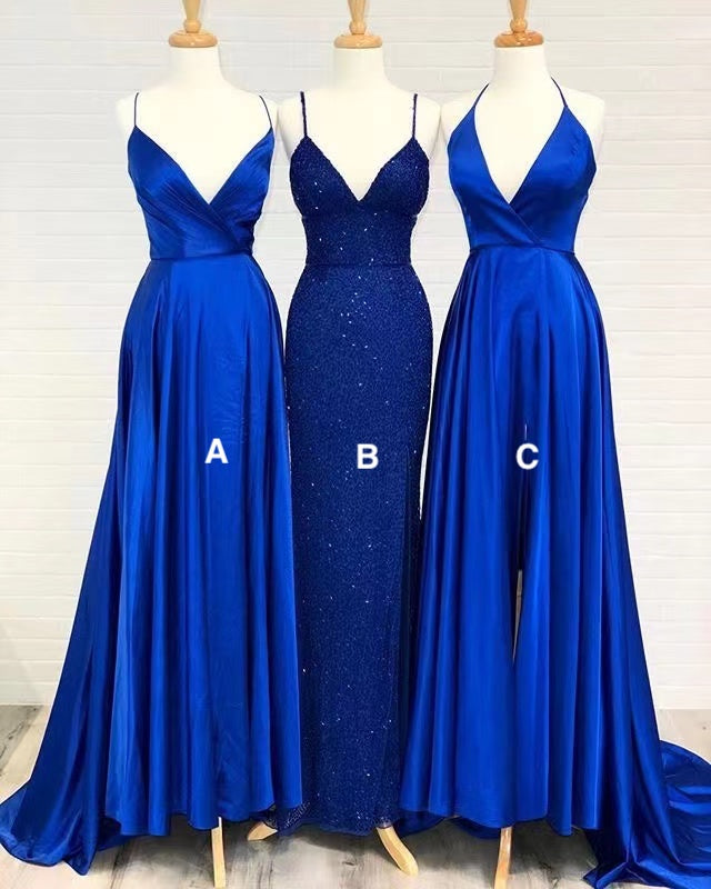 Royal Blue Prom Dresses Straps