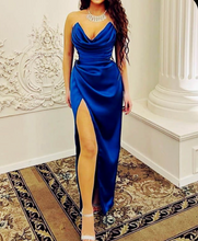 Laden Sie das Bild in den Galerie-Viewer, Sweetheart Royal Blue Prom Dresses Ankle Length