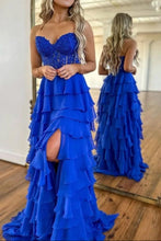 画像をギャラリービューアに読み込む, Royal Blue Prom Dresses Split Side