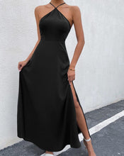 Load image into Gallery viewer, Halter Black Prom Dresses