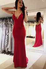 Load image into Gallery viewer, Prom Dresses V Neck Floor Length