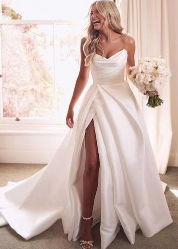 Sweetheart Wedding Dresses Bridal Gown Slit Side