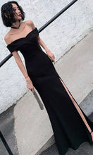 Laden Sie das Bild in den Galerie-Viewer, Black Prom Dresses Spandex Mermaid Floor Length