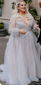 Plus Size Wedding Dresses Bridal Gown Open Back