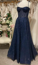 Carica l&#39;immagine nel visualizzatore di Gallery, Sparkly Prom Dresses Floor Length