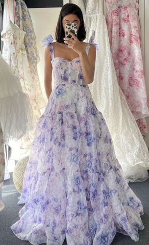 Floral Prom Dresses Straps