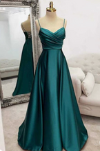 Carica l&#39;immagine nel visualizzatore di Gallery, Spaghetti Straps Prom Dresses Floor Length