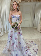 Load image into Gallery viewer, Sweetheart Prom Dresses Floral 3D Flowers