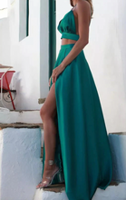 Charger l&#39;image dans la galerie, Two Piece Prom Dresses Slit Side