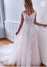 画像をギャラリービューアに読み込む, Wedding Dresses Bridal Gown with Appliques Lace