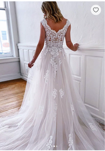 Wedding Dresses Bridal Gown with Appliques Lace