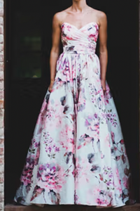 Floral Wedding Dresses Bridal Gown Sweetheart Neckline