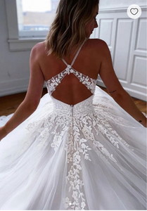 Straps Wedding Dresses Bridal Gown Tulle Sleeveless