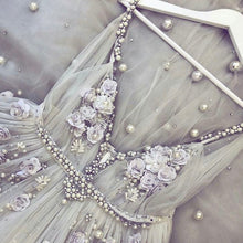 Cargar imagen en el visor de la galería, Straps Wedding Dresses for Bridal with Pears 3D Flowers
