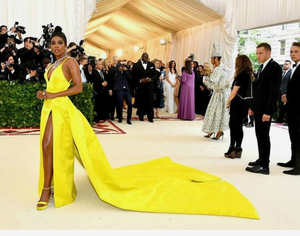 V Neck Yellow Prom Dresses Slit Side