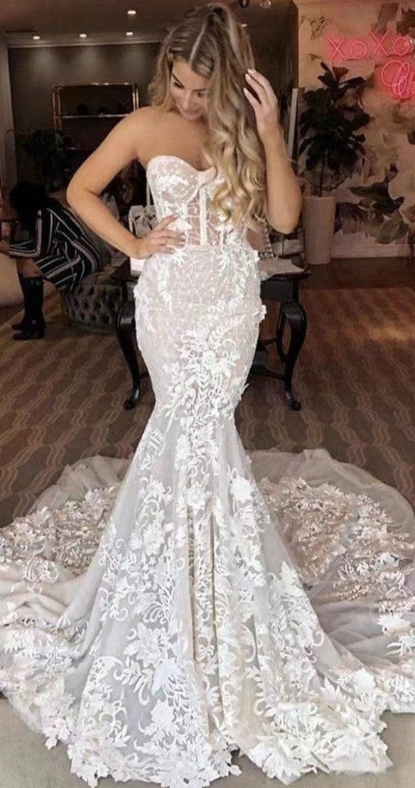 Sweetheart Wedding Dresses Bridal Gown Mermaid