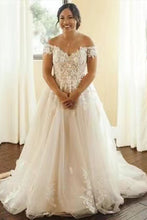 Charger l&#39;image dans la galerie, Plus Size Wedding Dresses Bridal Gown Waist with Lace