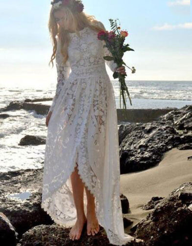 BoHo Beach Lace Wedding Dresses Bridal Gowns