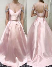 Load image into Gallery viewer, Two Piece Long Prom Dresses with Pockets