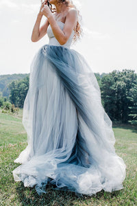 Sweetheart Sky Blue Wedding Dresses Bridal Gown