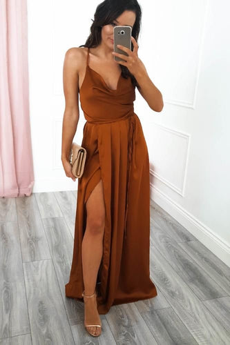 Elegant Long Prom Dresses with Slit Side