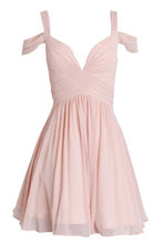 Load image into Gallery viewer, Off the Shoulder Pear Pink Short Bridesmaid Dresses for Wedding Party