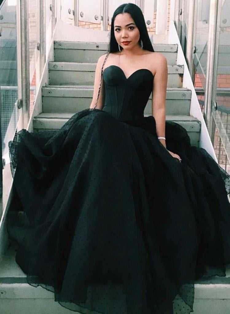 High Neck Black Hi Low Prom Dresses for Women