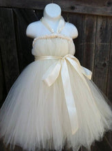 Load image into Gallery viewer, Halter Tulle Flower Girl Dresses with Sash