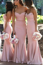 Load image into Gallery viewer, Sweetheart Mermaid Long Bridesmaid Dresses for Wedding Party