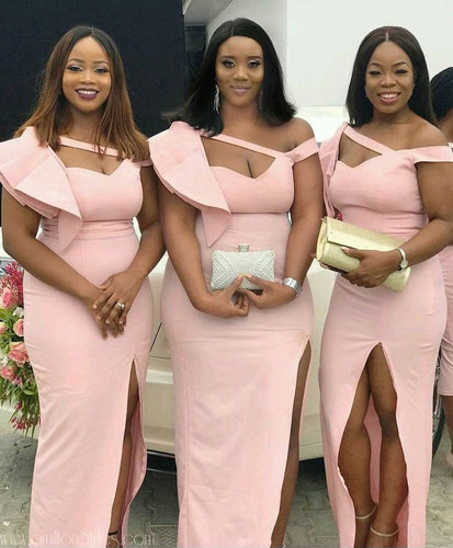Pink Mermaid Bridesmaid Dresses for Wedding Party