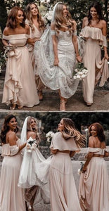 Mismatch Long Bridesmaid Dresses for Wedding