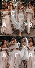 Cargar imagen en el visor de la galería, Mismatch Long Bridesmaid Dresses for Wedding