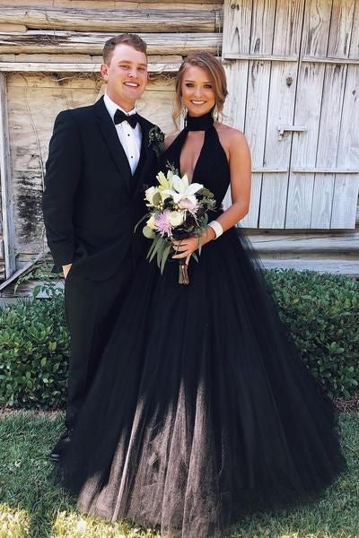 Black prom discount dresses with flowers