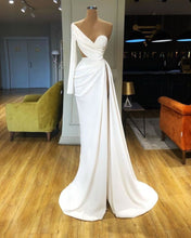 Load image into Gallery viewer, White Single Length Long Prom Dresses for Women