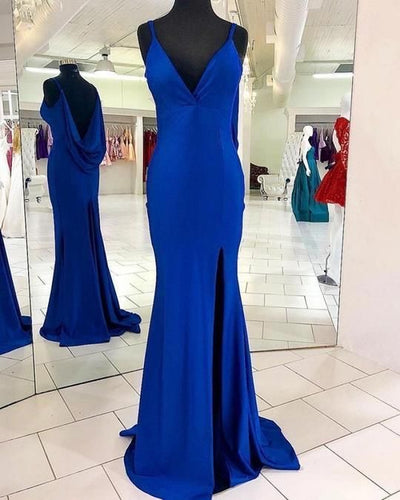 Royal Blue Long Prom Dresses for Women NM558