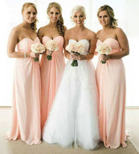 Load image into Gallery viewer, Sweetheart Chiffon Long Bridesmaid Dresses under 100 for Wedding Party