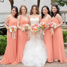 Laden Sie das Bild in den Galerie-Viewer, One Shoudler Long Bridesmaid Dresses under 100