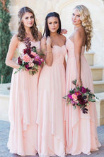 Laden Sie das Bild in den Galerie-Viewer, Sweetheart Chiffon Long Bridesmaid Dresses under 100 HJ88