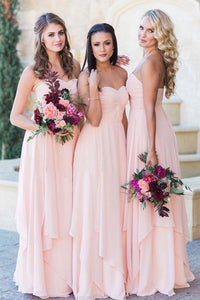 Sweetheart Chiffon Long Bridesmaid Dresses under 100 HJ88