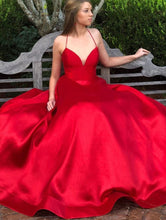 Laden Sie das Bild in den Galerie-Viewer, Red Spaghetti Straps Prom Dresses Under 100 for Party