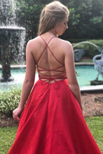 Laden Sie das Bild in den Galerie-Viewer, Red Spaghetti Straps Prom Dresses Under 100 for Party