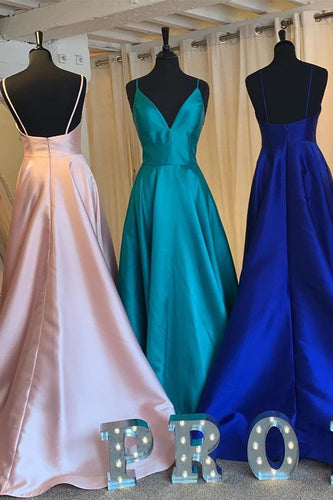 Spaghetti Straps Long Prom Dresses for Women