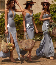 Carica l&#39;immagine nel visualizzatore di Gallery, Floor Length Bridesmaid Dresses for Wedding Party under 100